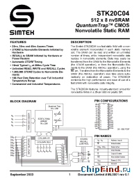Datasheet STK20C04-30I manufacturer Simtek