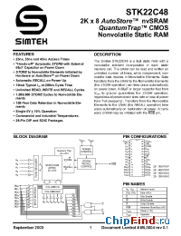 Datasheet STK22C48-45I manufacturer Simtek