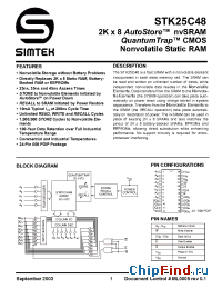 Datasheet STK25C48-30I manufacturer Simtek