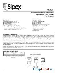 Datasheet AS2830YU-X manufacturer Sipex
