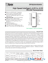 Datasheet SP3243UCA manufacturer Sipex