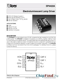Datasheet SP4422ACU manufacturer Sipex