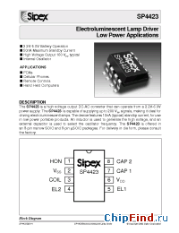 Datasheet SP4423 manufacturer Sipex