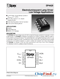 Datasheet SP4425CX manufacturer Sipex