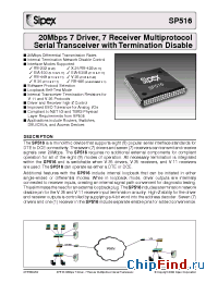 Datasheet SP516 manufacturer Sipex