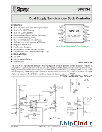 Datasheet SP6134CU manufacturer Sipex