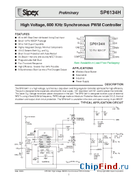 Datasheet SP6134H manufacturer Sipex