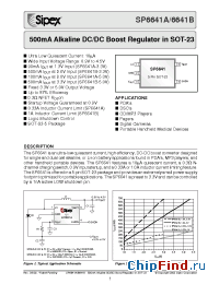 Datasheet SP6641B-3.3 manufacturer Sipex