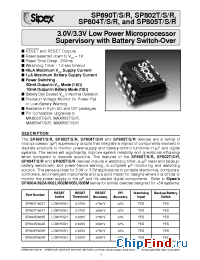 Datasheet SP690REN manufacturer Sipex