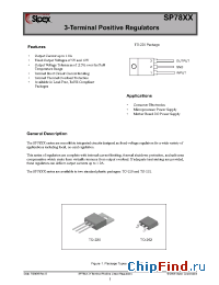 Datasheet SP7805 manufacturer Sipex