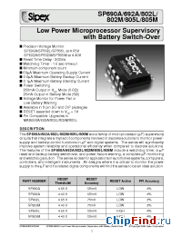 Datasheet SP802LCN manufacturer Sipex