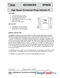 Datasheet SP8052 manufacturer Sipex