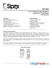 Datasheet SPX1084AT-3.3 manufacturer Sipex
