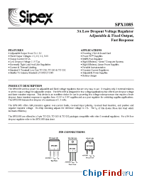 Datasheet SPX1085AR-1.5 manufacturer Sipex