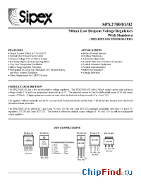 Datasheet SPX29300U-1.8 manufacturer Sipex