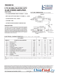 Datasheet ISG56518 manufacturer Sirenza