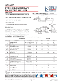 Datasheet ISG56526 manufacturer Sirenza