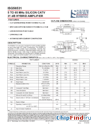 Datasheet ISG56531 manufacturer Sirenza