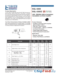 Datasheet SGL-0263 manufacturer Sirenza
