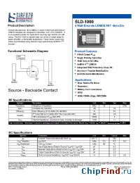 Datasheet SLD-1000 manufacturer Sirenza