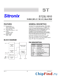 Datasheet ST23L1610 manufacturer Sitronix