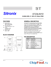 Datasheet ST23L6410 manufacturer Sitronix