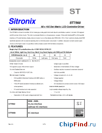 Datasheet ST756 manufacturer Sitronix