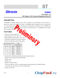 Datasheet ST800 manufacturer Sitronix