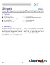 Datasheet ST8600 manufacturer Sitronix