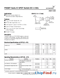Datasheet AS211-334 manufacturer Skyworks