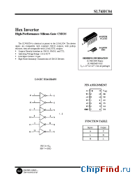 Datasheet SL74HC04D manufacturer SLS