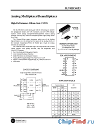 Datasheet SL74HC4053 manufacturer SLS