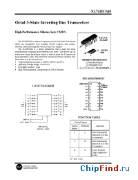 Datasheet SL74HC640D manufacturer SLS