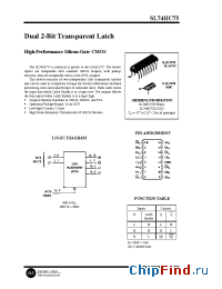 Datasheet SL74HC75D manufacturer SLS