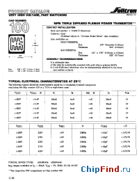 Datasheet 100XC014 manufacturer Solitron