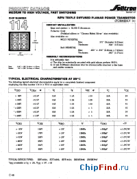 Datasheet 114XC001 manufacturer Solitron