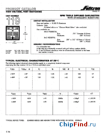 Datasheet 119XC002 manufacturer Solitron
