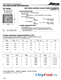 Datasheet 140XC011 manufacturer Solitron