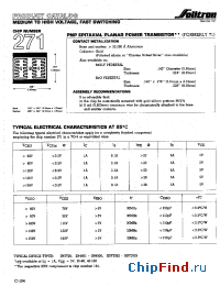 Datasheet 271XC009 manufacturer Solitron