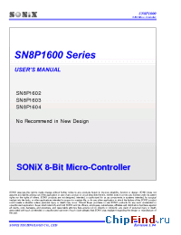 Datasheet SN8A1604A manufacturer SONiX