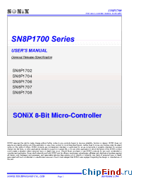 Datasheet SN8A1704A manufacturer SONiX