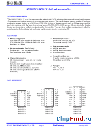 Datasheet SN8P0213S manufacturer SONiX