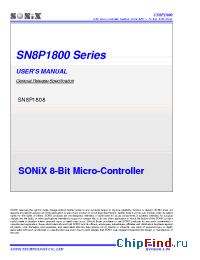Datasheet SN8P1800 manufacturer SONiX