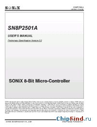 Datasheet SN8P2501A manufacturer SONiX