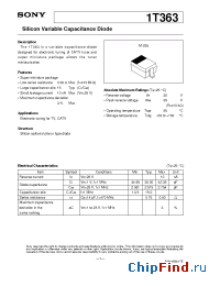Datasheet 1T363 manufacturer SONY