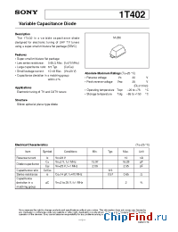 Datasheet 1T402 manufacturer SONY