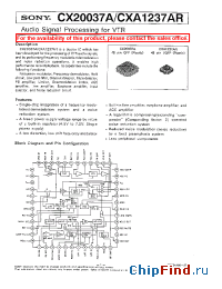 Datasheet CX20037A manufacturer SONY