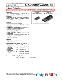 Datasheet CX20148 manufacturer SONY