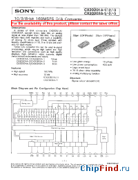 Datasheet CX20201A-3 manufacturer SONY