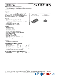 Datasheet CXA1201 manufacturer SONY